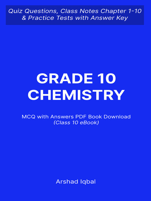 Title details for Class 10 Chemistry MCQ (Multiple Choice Questions) by Arshad Iqbal - Available